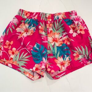 Dry Fast Summer Shorts for Girls Tropical Print Shorts